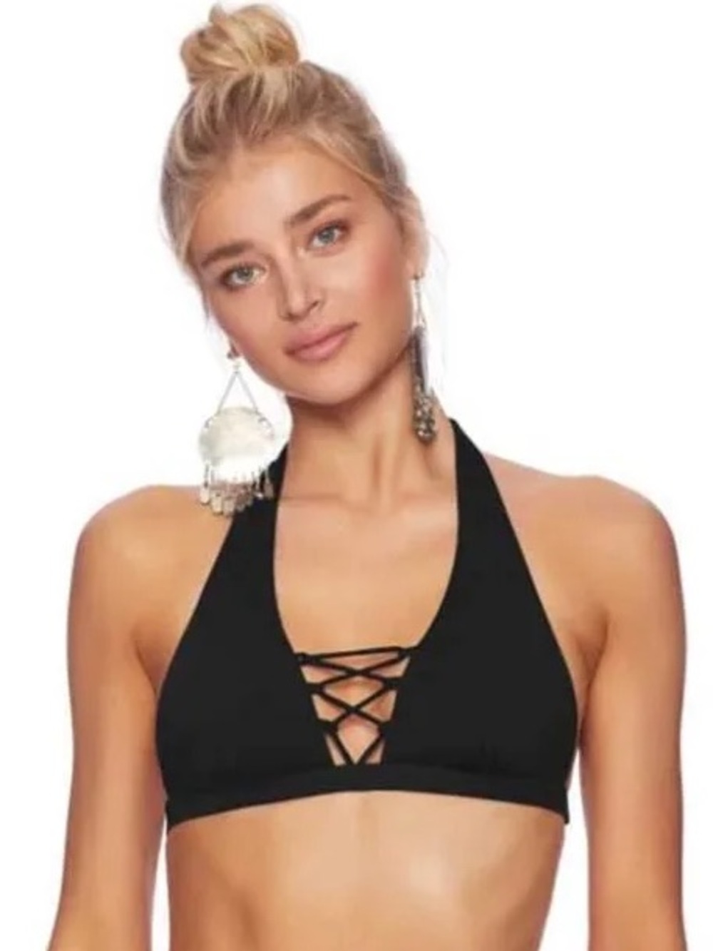 NWT Beach Bunny Cameron Halter Bikini Top
